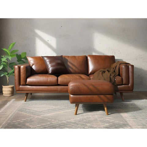 Marlow 3 Seater Leather Lounge