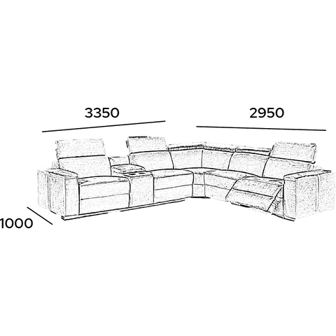 Elara 5 Seater Electric Corner Lounge